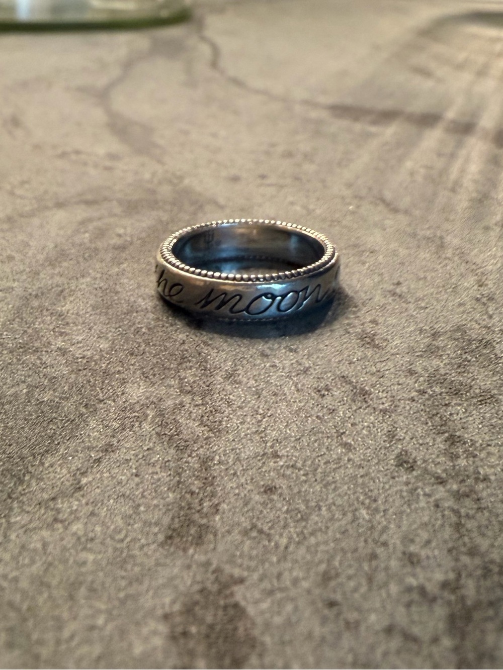James Avery Silver “To the Moon and Back” ring